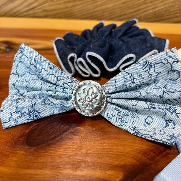 Vintage Lot 1990's Barrettes Hair Clips Big Bows Ruffle Glitter Y2K - Picture 6 of 11